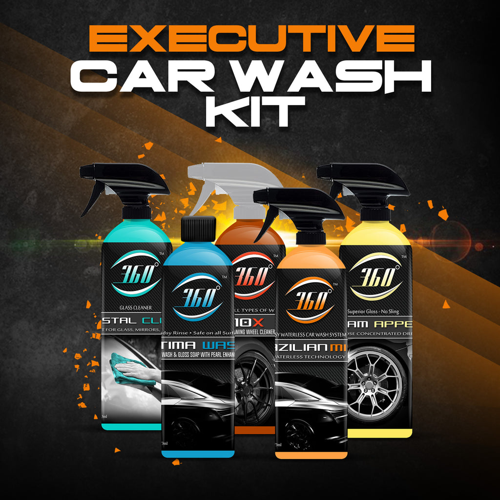 Executive Car Wash Kit -16oz Brazilian Mist-Optima Wash-Xtream Appeal- 10x-Crystal Clear